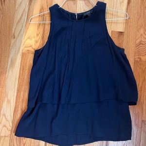 J Crew navy drape sleeveless top size 2